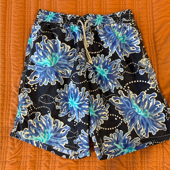 Vilebrequin Men’s Swim Trunks XL Blue Floral Luxury Swim Shorts